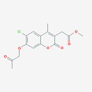 methyl [6-chloro-4-methyl-2-oxo-7-(2-oxopropoxy)-2H-chromen-3-yl]acetate