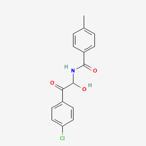 N-[2-(4-chlorophenyl)-1-hydroxy-2-oxoethyl]-4-methylbenzamide