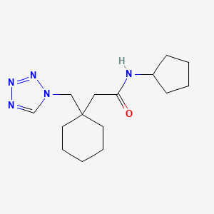 N-cyclopentyl-2-[1-(1H-tetrazol-1-ylmethyl)cyclohexyl]acetamide