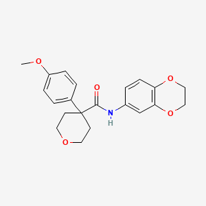 N-(2,3-dihydro-1,4-benzodioxin-6-yl)-4-(4-methoxyphenyl)tetrahydro-2H-pyran-4-carboxamide