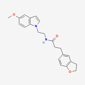 3-(2,3-dihydro-1-benzofuran-5-yl)-N-[2-(5-methoxy-1H-indol-1-yl)ethyl]propanamide