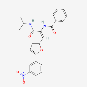 (2E)-3-[5-(3-nitrophenyl)furan-2-yl]-2-(phenylformamido)-N-(propan-2-yl)prop-2-enamide