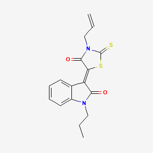 molecular formula C17H16N2O2S2 B14957015 3-allyl-5-(2-oxo-1-propyl-1,2-dihydro-3H-indol-3-yliden)-2-thioxo-1,3-thiazolan-4-one 