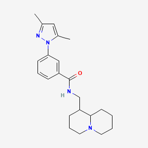 3-(3,5-dimethyl-1H-pyrazol-1-yl)-N-(octahydro-2H-quinolizin-1-ylmethyl)benzamide