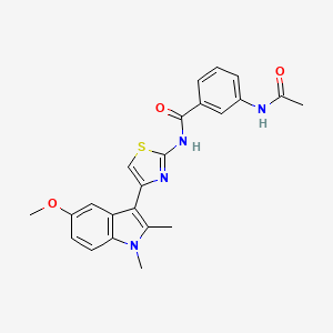 3-(acetylamino)-N~1~-[4-(5-methoxy-1,2-dimethyl-1H-indol-3-yl)-1,3-thiazol-2-yl]benzamide