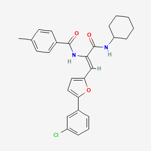 (2Z)-3-[5-(3-chlorophenyl)furan-2-yl]-N-cyclohexyl-2-[(4-methylphenyl)formamido]prop-2-enamide