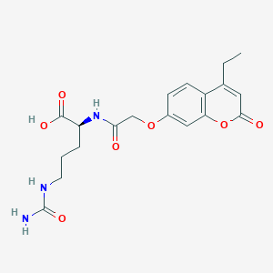 molecular formula C19H23N3O7 B14957050 N~5~-carbamoyl-N~2~-{[(4-ethyl-2-oxo-2H-chromen-7-yl)oxy]acetyl}-L-ornithine 