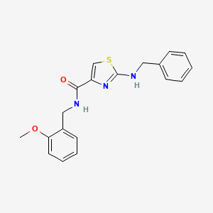 molecular formula C19H19N3O2S B14957053 2-(benzylamino)-N-(2-methoxybenzyl)-1,3-thiazole-4-carboxamide 