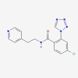 4-chloro-N-[2-(pyridin-4-yl)ethyl]-2-(1H-tetrazol-1-yl)benzamide