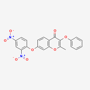 7-(2,4-dinitrophenoxy)-2-methyl-3-phenoxy-4H-chromen-4-one