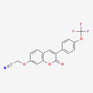 molecular formula C18H10F3NO4 B14957061 ({2-oxo-3-[4-(trifluoromethoxy)phenyl]-2H-chromen-7-yl}oxy)acetonitrile 