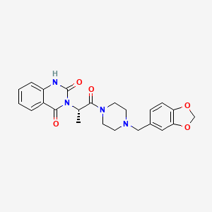 3-{(2S)-1-[4-(1,3-benzodioxol-5-ylmethyl)piperazin-1-yl]-1-oxopropan-2-yl}quinazoline-2,4(1H,3H)-dione