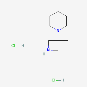 molecular formula C9H20Cl2N2 B1495716 1-(3-Methyl-3-azetidinyl)-piperidine 2HCl CAS No. 24083-68-9