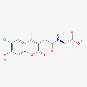 N-[(6-chloro-7-hydroxy-4-methyl-2-oxo-2H-chromen-3-yl)acetyl]-D-alanine