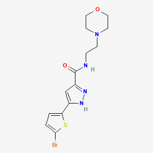 5-(5-bromo-2-thienyl)-N~3~-(2-morpholinoethyl)-1H-pyrazole-3-carboxamide