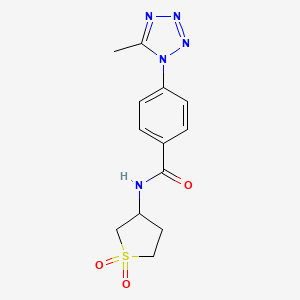 molecular formula C13H15N5O3S B14957182 N-(1,1-dioxidotetrahydrothiophen-3-yl)-4-(5-methyl-1H-tetrazol-1-yl)benzamide 