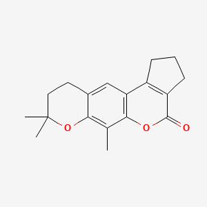 molecular formula C18H20O3 B14957185 6,8,8-trimethyl-2,3,9,10-tetrahydro-8H-cyclopenta[c]pyrano[3,2-g]chromen-4(1H)-one CAS No. 855779-19-0