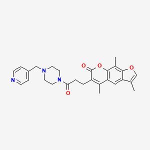 3,5,9-trimethyl-6-{3-oxo-3-[4-(4-pyridinylmethyl)-1-piperazinyl]propyl}-7H-furo[3,2-g]chromen-7-one