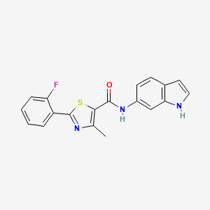 2-(2-fluorophenyl)-N-(1H-indol-6-yl)-4-methyl-1,3-thiazole-5-carboxamide