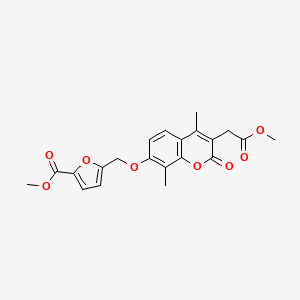 methyl 5-({[3-(2-methoxy-2-oxoethyl)-4,8-dimethyl-2-oxo-2H-chromen-7-yl]oxy}methyl)furan-2-carboxylate