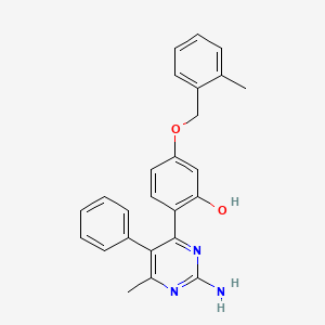 molecular formula C25H23N3O2 B14957234 2-(2-Amino-6-methyl-5-phenylpyrimidin-4-yl)-5-[(2-methylphenyl)methoxy]phenol 