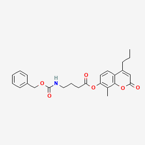 8-methyl-2-oxo-4-propyl-2H-chromen-7-yl 4-{[(benzyloxy)carbonyl]amino}butanoate