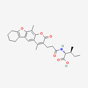 molecular formula C26H31NO6 B14957253 N-[3-(4,11-dimethyl-2-oxo-6,7,8,9-tetrahydro-2H-[1]benzofuro[3,2-g]chromen-3-yl)propanoyl]-D-isoleucine 