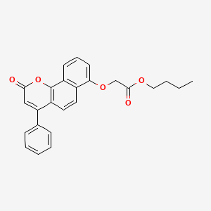 butyl [(2-oxo-4-phenyl-2H-benzo[h]chromen-7-yl)oxy]acetate