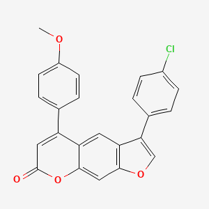 molecular formula C24H15ClO4 B14957284 3-(4-chlorophenyl)-5-(4-methoxyphenyl)-7H-furo[3,2-g]chromen-7-one 