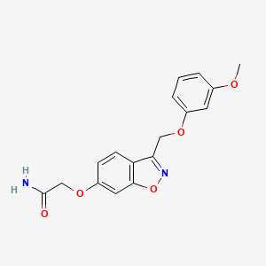 molecular formula C17H16N2O5 B14957308 2-({3-[(3-Methoxyphenoxy)methyl]-1,2-benzoxazol-6-yl}oxy)acetamide 