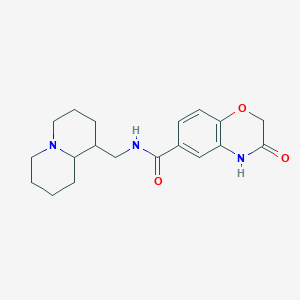 N-(octahydro-2H-quinolizin-1-ylmethyl)-3-oxo-3,4-dihydro-2H-1,4-benzoxazine-6-carboxamide