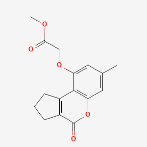 molecular formula C16H16O5 B14957326 Methyl [(7-methyl-4-oxo-1,2,3,4-tetrahydrocyclopenta[c]chromen-9-yl)oxy]acetate 