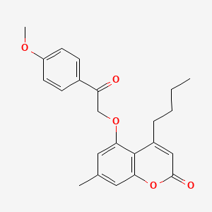 molecular formula C23H24O5 B14957330 4-butyl-5-[2-(4-methoxyphenyl)-2-oxoethoxy]-7-methyl-2H-chromen-2-one 