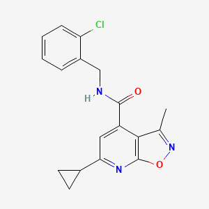 N-(2-chlorobenzyl)-6-cyclopropyl-3-methylisoxazolo[5,4-b]pyridine-4-carboxamide