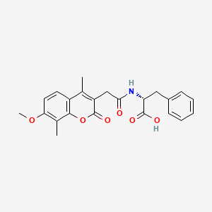 molecular formula C23H23NO6 B14957361 N-[(7-methoxy-4,8-dimethyl-2-oxo-2H-chromen-3-yl)acetyl]-D-phenylalanine 