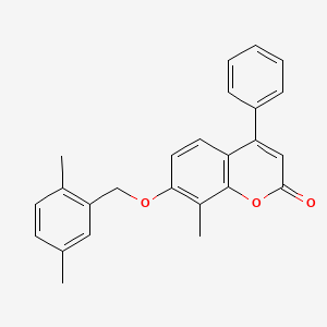 7-[(2,5-dimethylbenzyl)oxy]-8-methyl-4-phenyl-2H-chromen-2-one