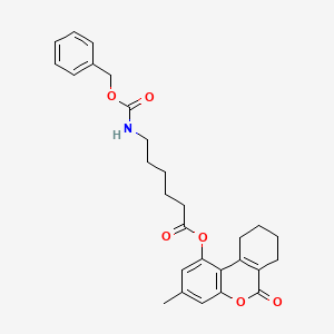 3-methyl-6-oxo-7,8,9,10-tetrahydro-6H-benzo[c]chromen-1-yl 6-{[(benzyloxy)carbonyl]amino}hexanoate