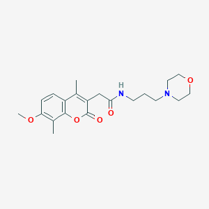 2-(7-methoxy-4,8-dimethyl-2-oxo-2H-chromen-3-yl)-N-[3-(morpholin-4-yl)propyl]acetamide