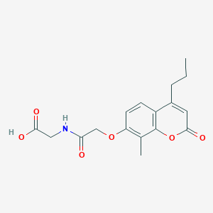 molecular formula C17H19NO6 B14957392 N-{[(8-methyl-2-oxo-4-propyl-2H-chromen-7-yl)oxy]acetyl}glycine 