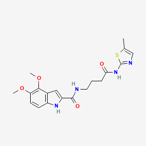 molecular formula C19H22N4O4S B14957405 4,5-dimethoxy-N~2~-{4-[(5-methyl-1,3-thiazol-2-yl)amino]-4-oxobutyl}-1H-indole-2-carboxamide 