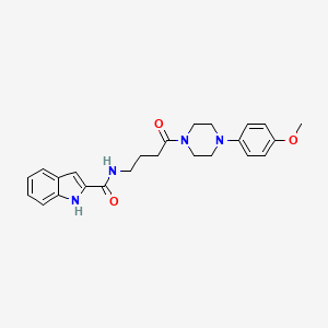 molecular formula C24H28N4O3 B14957421 N~2~-{4-[4-(4-methoxyphenyl)piperazino]-4-oxobutyl}-1H-indole-2-carboxamide 