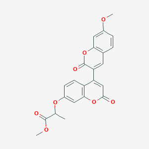 Methyl 2-({7-methoxy-2,2'-dioxo-2H,2'H-[3,4'-bichromen]-7'-YL}oxy)propanoate