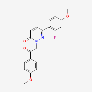 molecular formula C20H17FN2O4 B14957444 6-(2-fluoro-4-methoxyphenyl)-2-[2-(4-methoxyphenyl)-2-oxoethyl]-3(2H)-pyridazinone 