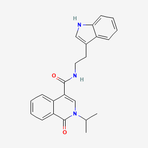 molecular formula C23H23N3O2 B14957448 N~4~-[2-(1H-indol-3-yl)ethyl]-2-isopropyl-1-oxo-1,2-dihydro-4-isoquinolinecarboxamide 