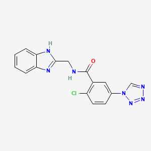 N-(1H-benzimidazol-2-ylmethyl)-2-chloro-5-(1H-tetrazol-1-yl)benzamide