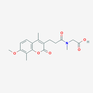 N-[3-(7-methoxy-4,8-dimethyl-2-oxo-2H-chromen-3-yl)propanoyl]-N-methylglycine