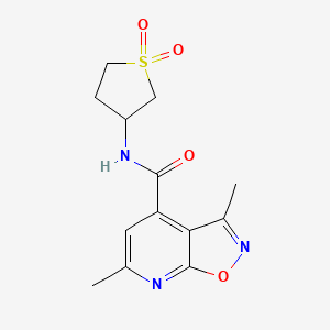 molecular formula C13H15N3O4S B14957459 N-(1,1-dioxidotetrahydrothiophen-3-yl)-3,6-dimethyl[1,2]oxazolo[5,4-b]pyridine-4-carboxamide 