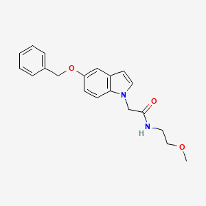 molecular formula C20H22N2O3 B14957490 2-[5-(benzyloxy)-1H-indol-1-yl]-N-(2-methoxyethyl)acetamide 