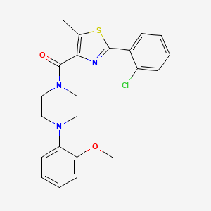 molecular formula C22H22ClN3O2S B14957498 [2-(2-Chlorophenyl)-5-methyl-1,3-thiazol-4-yl][4-(2-methoxyphenyl)piperazin-1-yl]methanone 