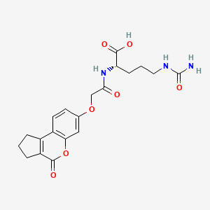 N~5~-carbamoyl-N~2~-{[(4-oxo-1,2,3,4-tetrahydrocyclopenta[c]chromen-7-yl)oxy]acetyl}-L-ornithine